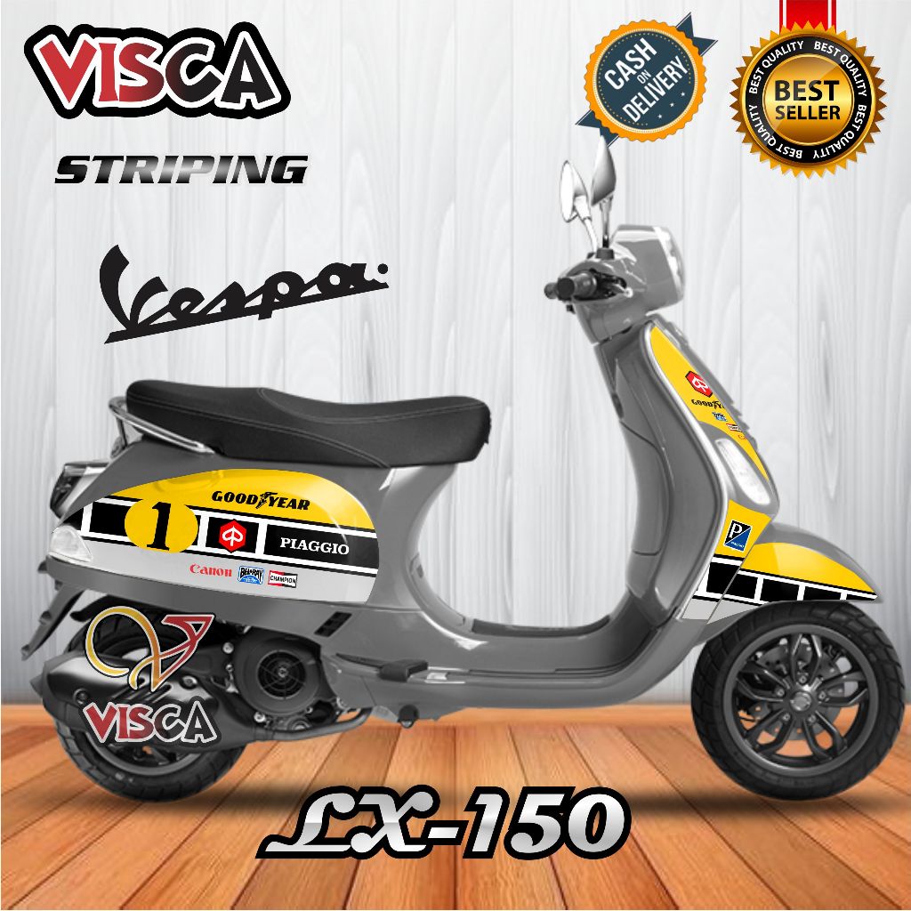 Stiker Striping Vespa Matic - Stripig Vespa LX-150 Variasi SPEEDBLOCK