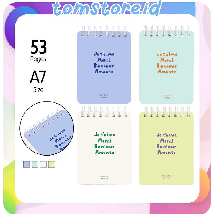 

PAKET MEWAH TOMSTOREID Spiral Notebook 53 Lembar Buku Tulis Buku Catatan Spiral Mini Pocket Size A7 S25