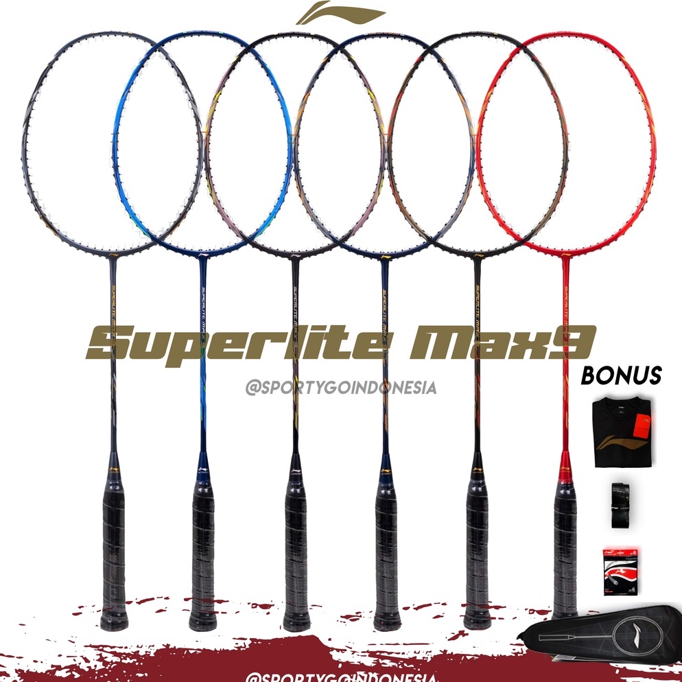 Terbaik Raket Badminton LiNing Superlite Max 9 Original  Badminton Racket LiNing