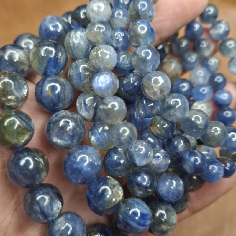 Gelang batu natural top rare dragon flash kyanite diameter beads 8mm, 10mm dan 12mm