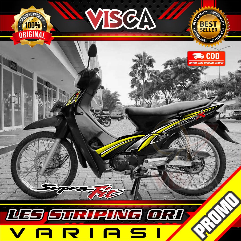 Stiker Striping Supra Fit 100 Lama 2004 Variasi Supra fit 2004 SUPRA 100/110 GRFS