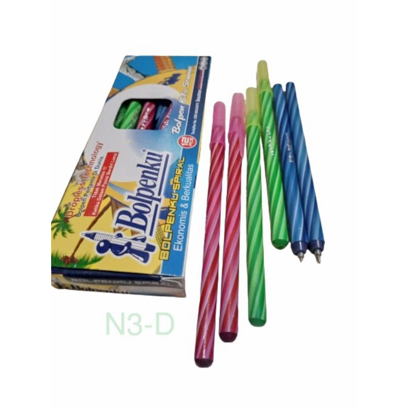 

BOLPENKU PULPEN SPIRAL 1PAK 12PCS