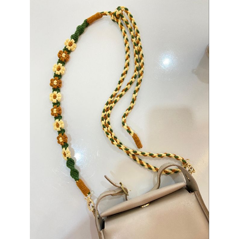 

Lanyard Strap Cross Body Tali Gantungan HP Macrame Adjustable Free Mika Konektor Hp Dua Pengait