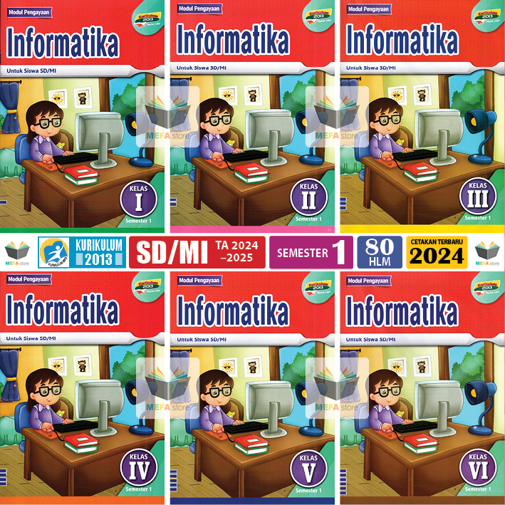 LKS Informatika SD MI Kelas 1-6 Semester 2 & 1 Kurikulum 2013 CV Arya Duta