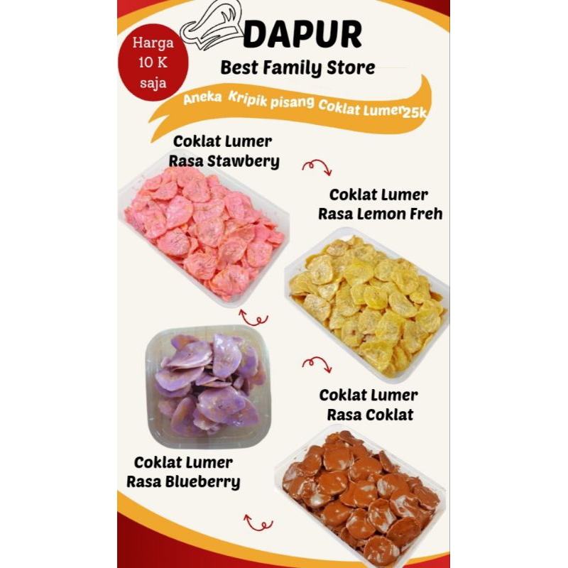 

Kripik Pisang Coklat Lumer Kripik Pisang Kekinian 125 gram Banana Strawberry Greentea Snack Lemon Food Keripik