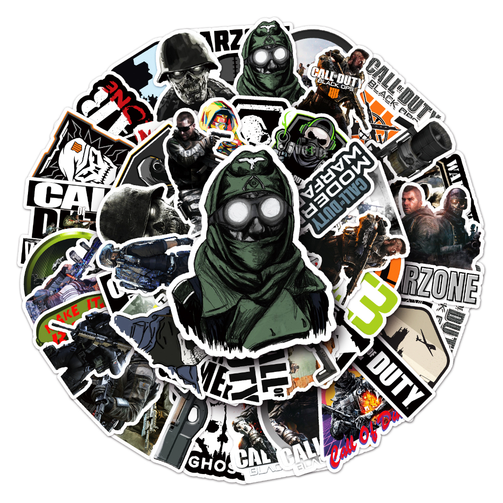 

Sticker Pack vinyl isi 50 pcs | anti air varian STICKER COD/ CALL OF DUTY | glossy matte | laptop helm tumbl koper