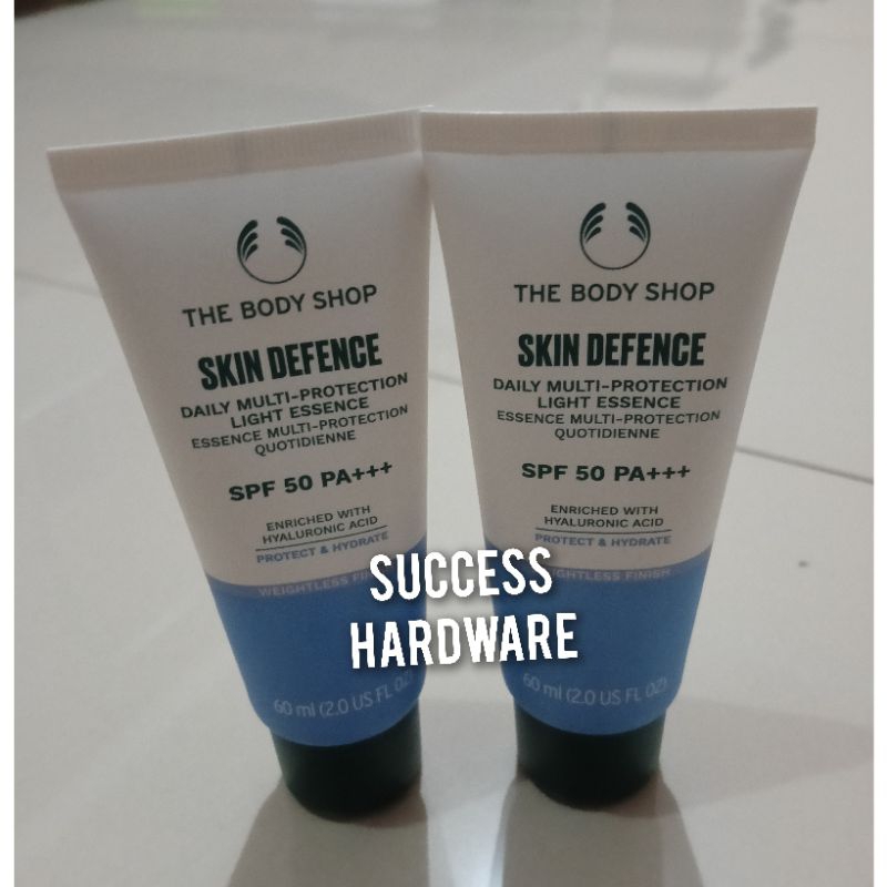 THE BODY SHOP SKIN DEFENCE LIGHT ESSENCE SPF 50 PA+++ 60 ML ORIGINAL SUNBLOCK SPF 50 BODY SHOP 60ML