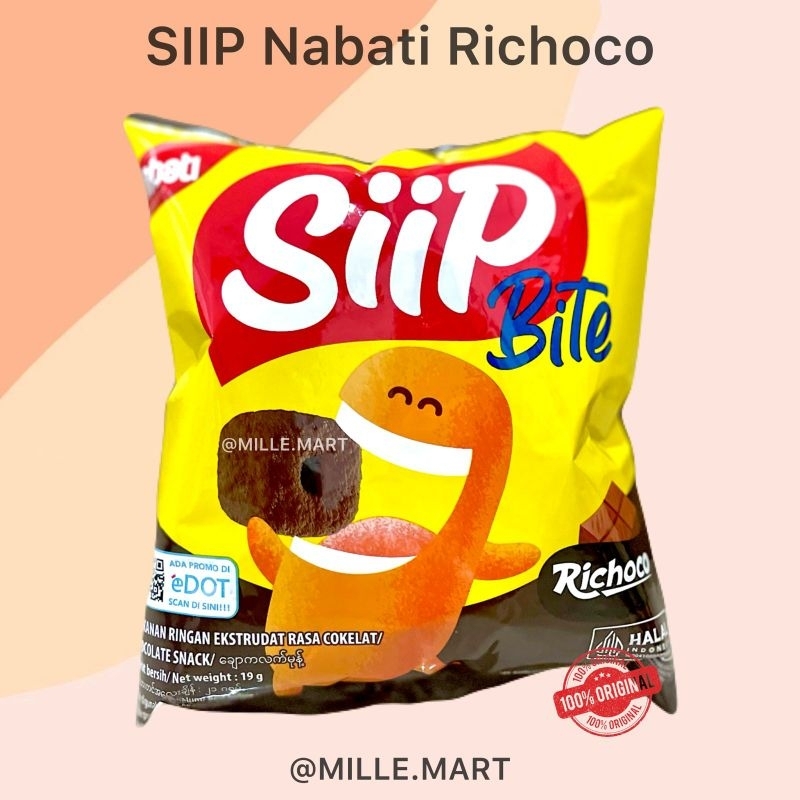 

[Per pcs] SIIP NABATI BITE SNACK NABATI 21GR RICHOCO COKELAT