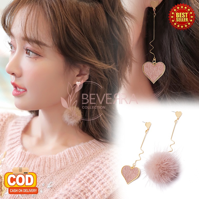 PROMO TERGILA ANTING KOREA WANITA PANJANG TASSEL SWEETLOVE TITANIUM ANTING TUSUK GIWANG IMUT AKESESO