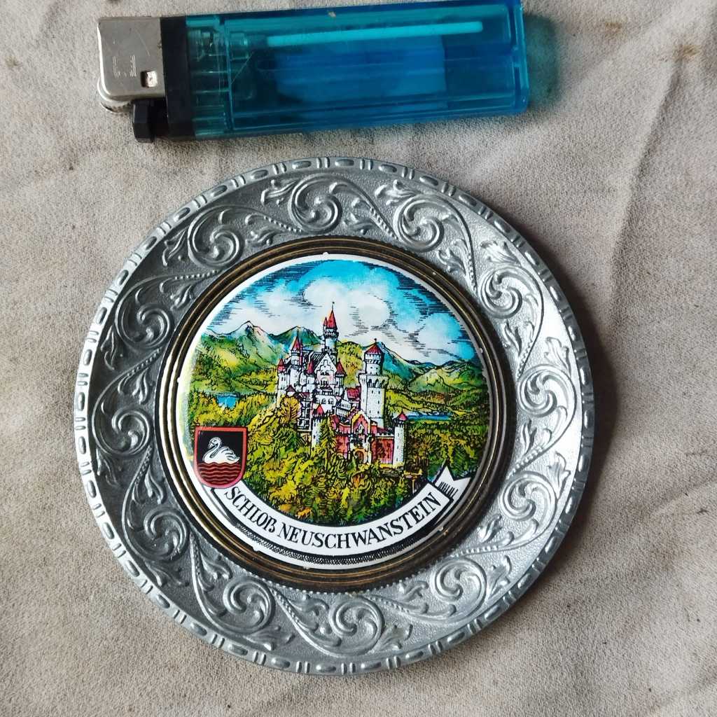 Pajangan Dinding Pisin Timah Keramik Schloss Neuschwanstein