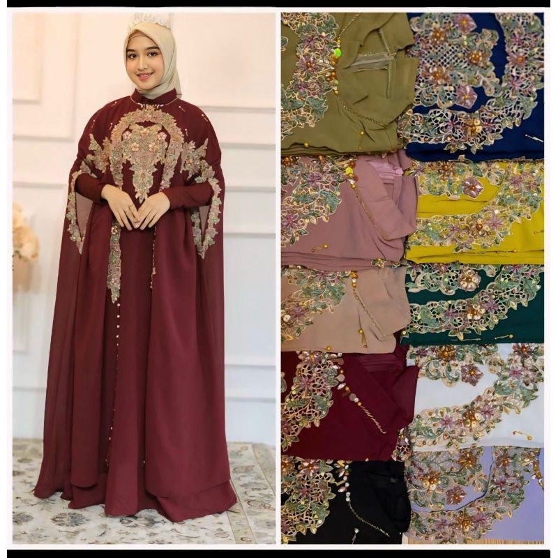 KAFTAN SANDRA ALLSIZE BAHAN SIFON ALKHATIB COLLECTION / GAMIS SYARI / JUBAH POLOS / DRESS / ZAKIAHAL