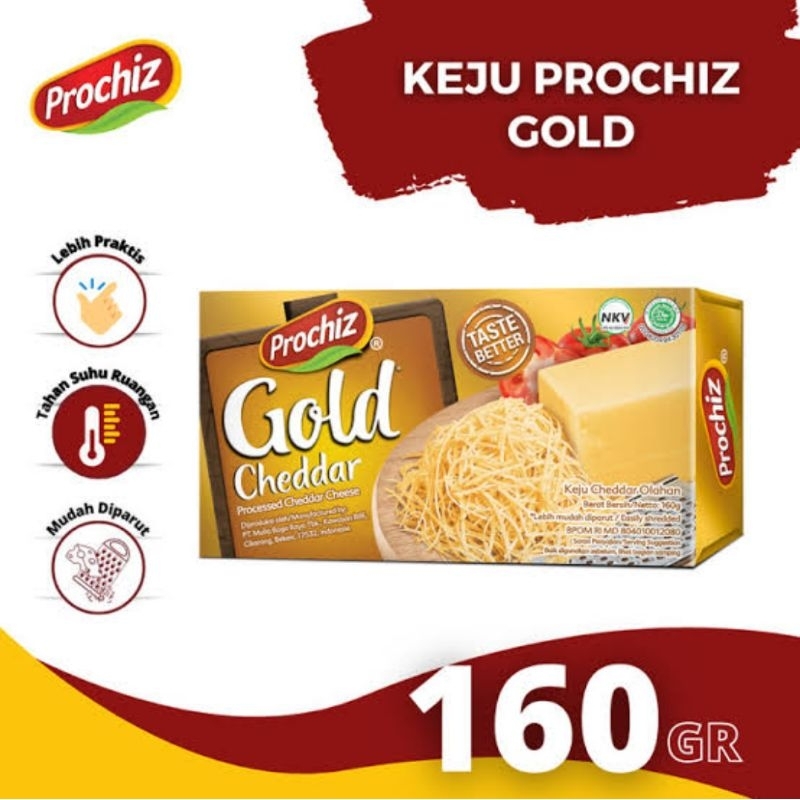 

Keju Prochiz Gold Cheddar 160gr