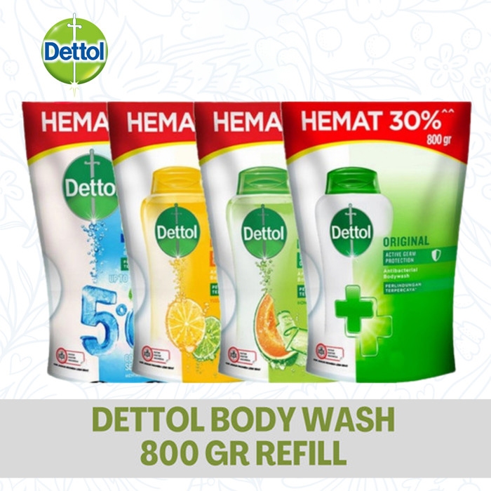 Dettol Body Wash Sabun Mandi Cair 800Gr