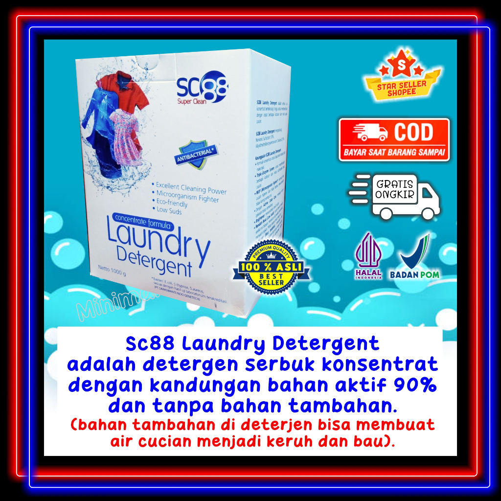 Sabun Cuci Baju SC88 Laundry Detergent Sabun Konsentrat Bubuk Pencuci Pakaian dengan kandungan bahan