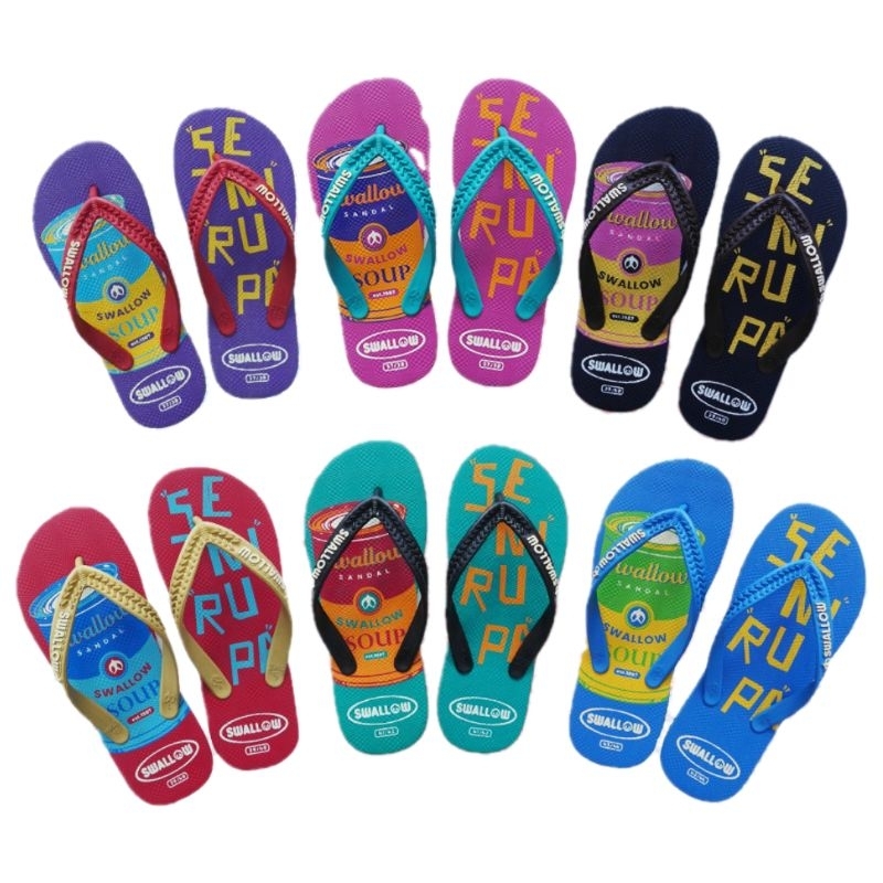 Sandal Jepit Swallow Seni - Motif Seni Rupa Sandal Pria Wanita