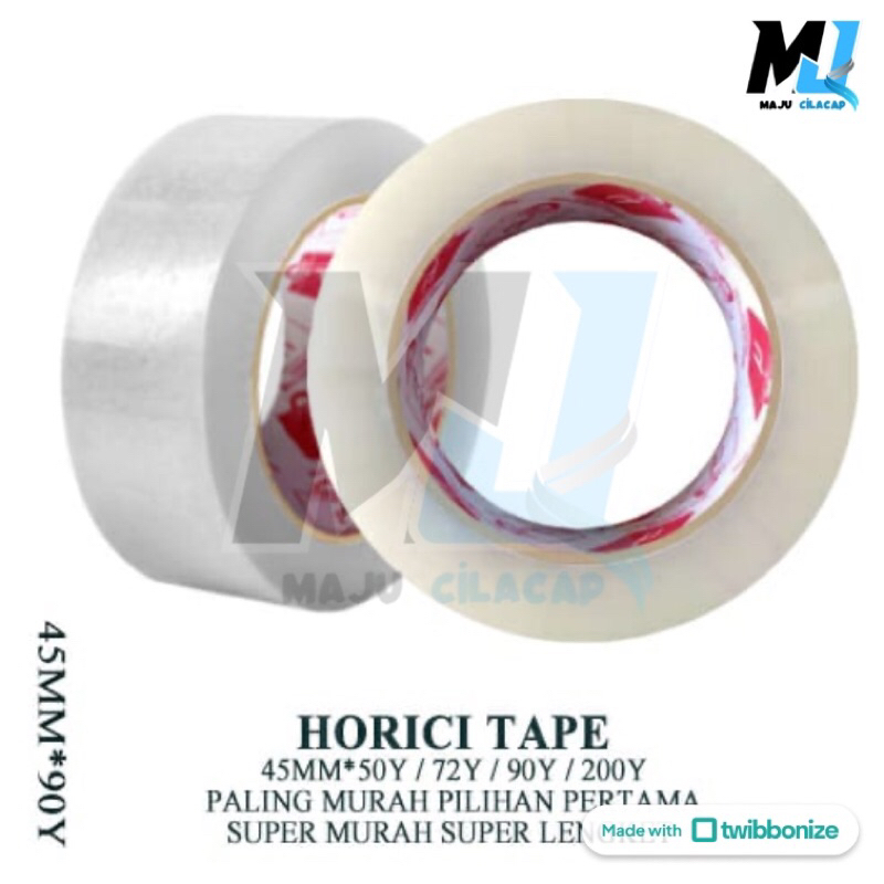 

20A Lakban Bening 90Yard Isolasi selotip clear tape 45MM x 60Meter full=(141g) Daya Lengket kuat lakban coklat Fragile