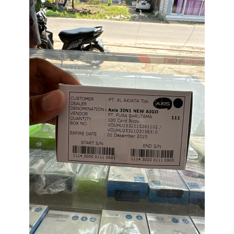 Voucher Axis Zero/ Bahan Voucher Axis Kosong 1 BOX isi 4000SN/ Berlaku Nasional