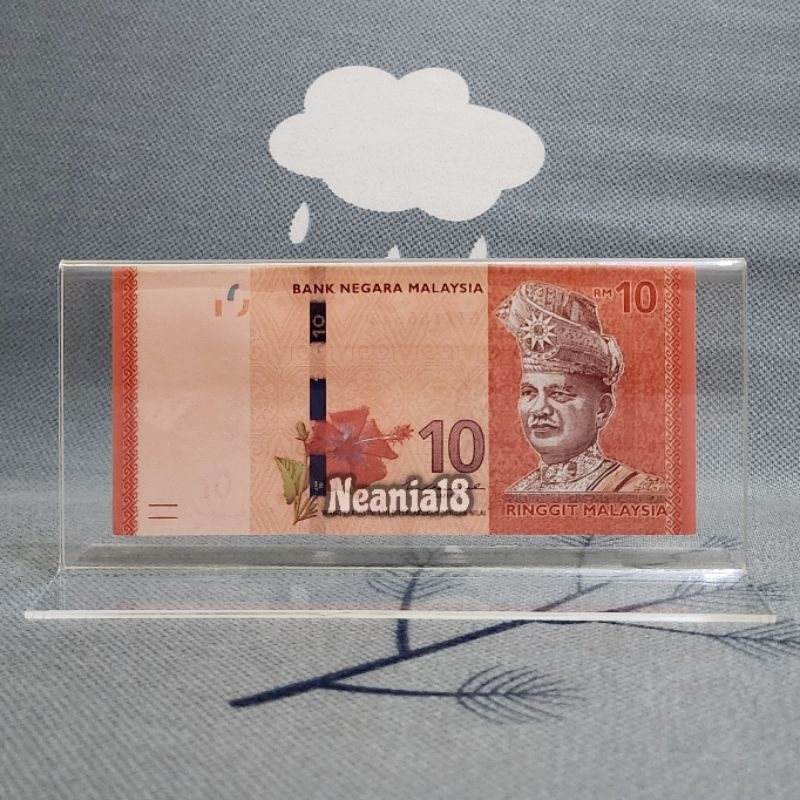 Akrilik Tempat Uang Pajangan Hiasan Malaysia 10 Ringgit