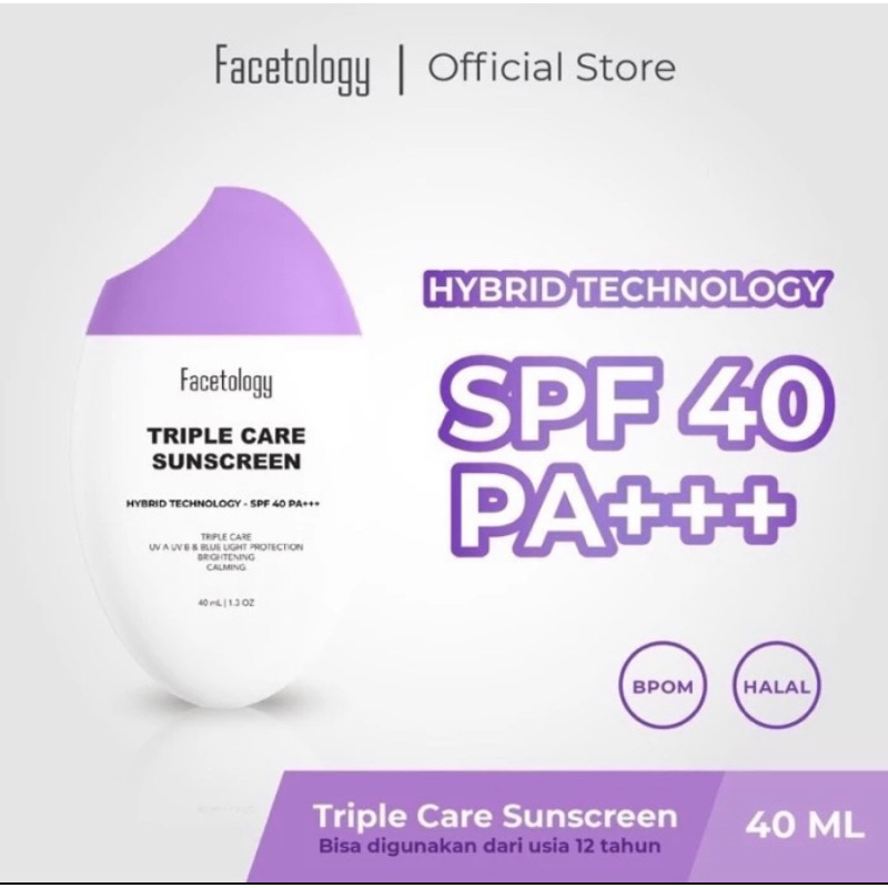 Facetology TRIPLECARE Sunscreen - Sunscreen FACETOLOGY ORIGINAL