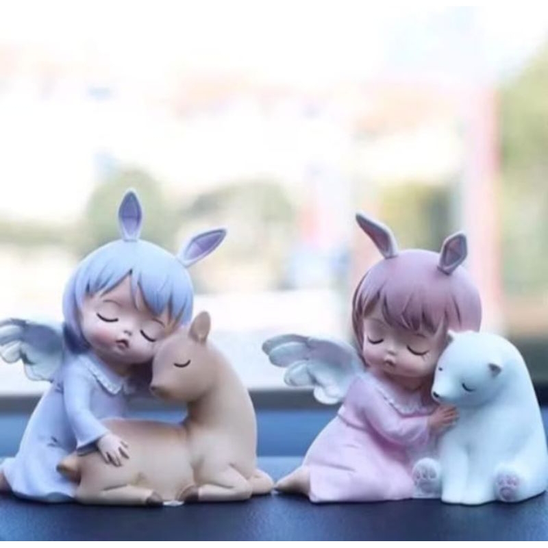 Hiasan Import Mewah Miniatur Cewek Gemas Mainan Dashboard Mobil Korea Style Pajangan Rumah Cute Mala