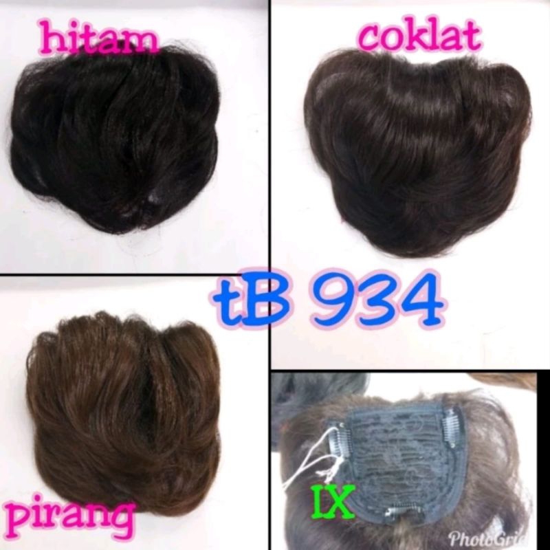 Toupee Wig Wanita Kode TB 934 / Hairtop Wanita Penutup Botak Dan Uban