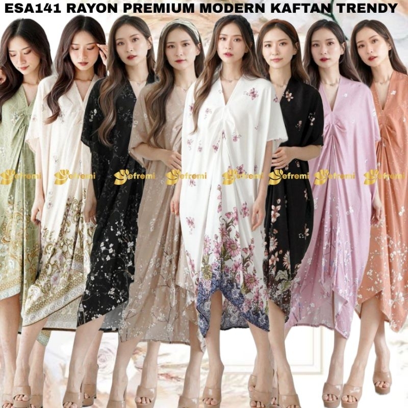 ESA141 BATIK KAFTAN WANITA/BATIK WANITA RAYON KAFTAN LEBARAN /KAFTAN BATIK RAYON