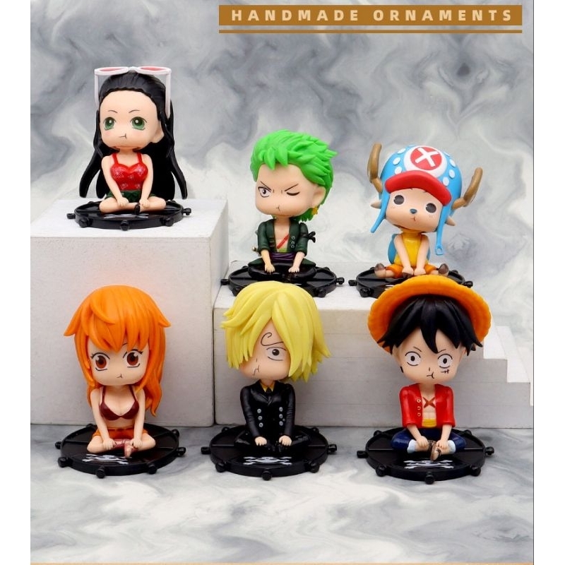 action figure pirate one piece pajangan mobil