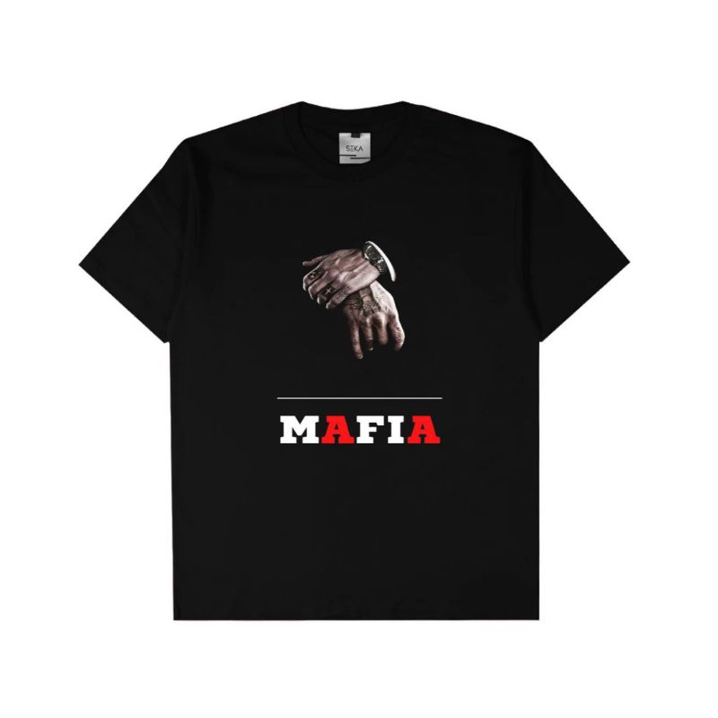 Mafia / Kaos hitam pria / Kaos outdoor / Kaos style