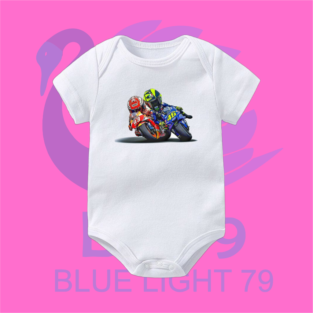 BAJU BAYI JUMPER BABY MARC MARQUEZ VS VALENTINO ROSSI | MM93 VS THE DOCTOR | TSHIRT BABY LEGEND MOTO
