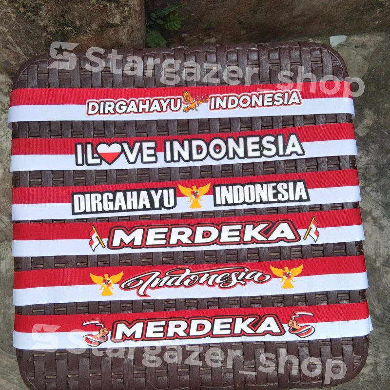 head band merah putih / ikat kepala Indonesia / ikat kepala merah putih