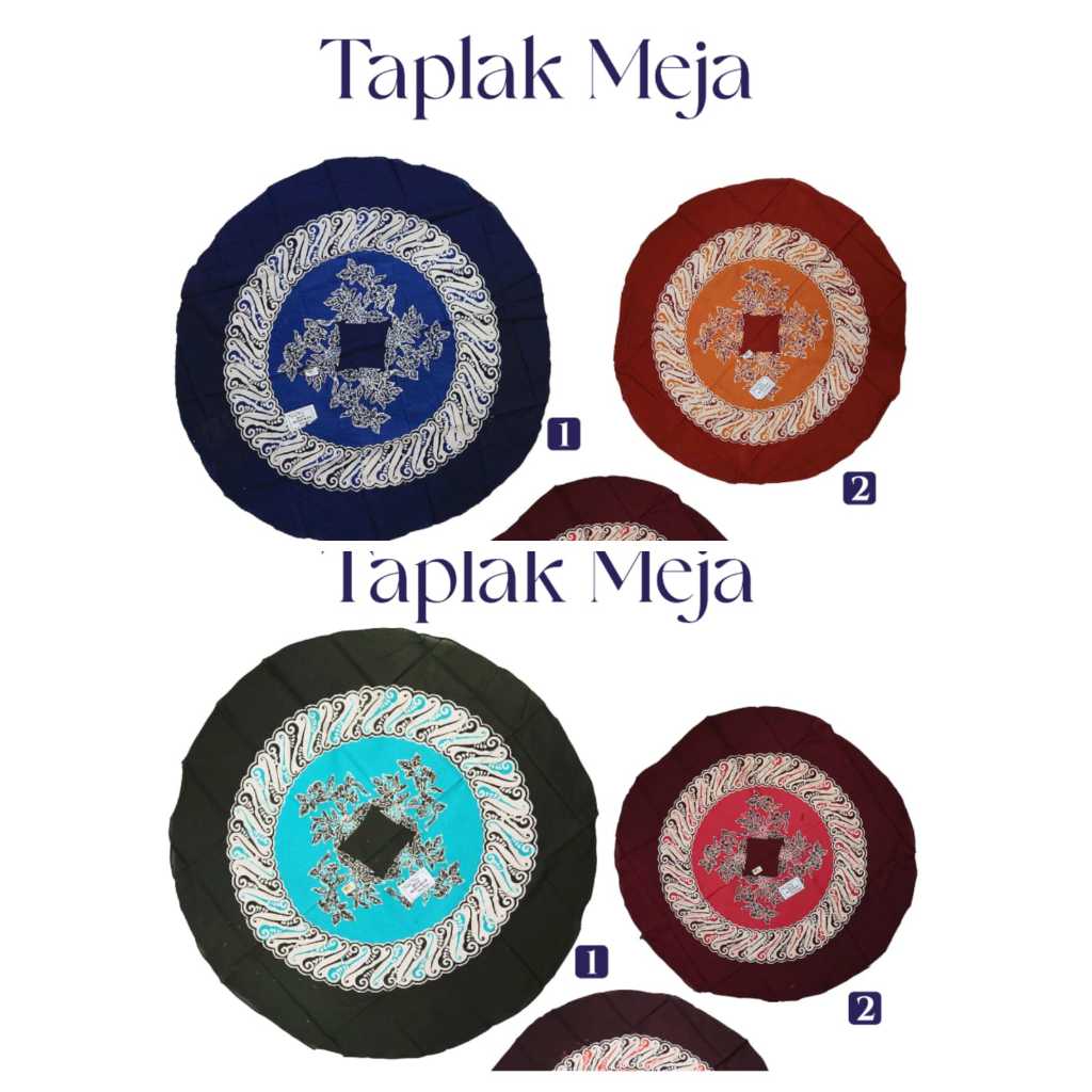 TAPLAK MEJA BATIK BULAT TAPLAK MEJA TAMU BENTUK BULAT RIA BATIK SOLO