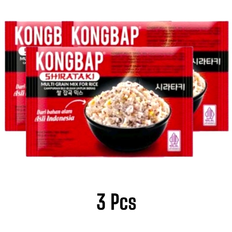 

Kongbap Multigrain Shirataki Mix 3 × 150 gr | Beras Sehat Halal 18 × 25 gr