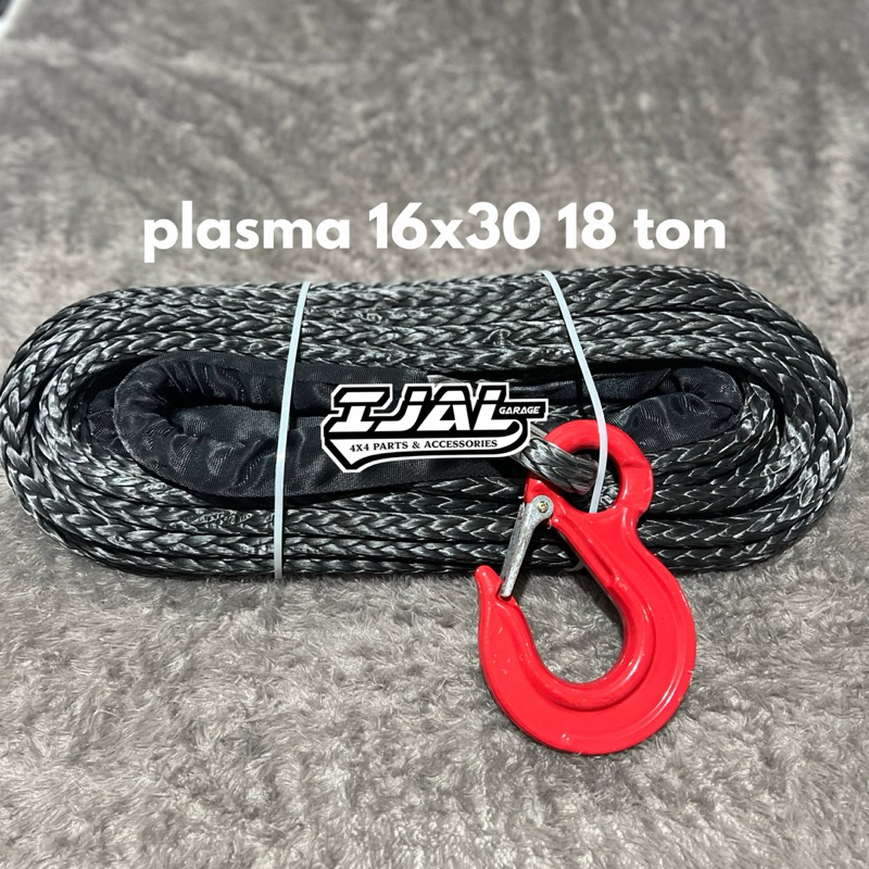 Tali Plasma Winch. Synthetic Rope 16Mmx30M Untuk Winch Pto,Gigglepin,8274 Co