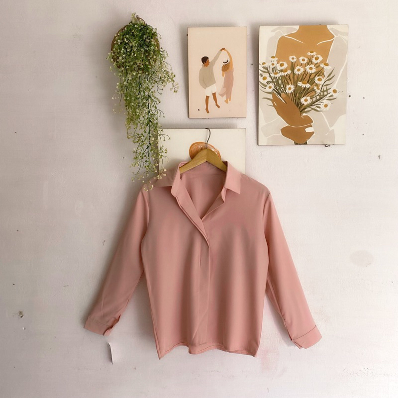 BLOUSE POLOS WANITA BANY PINK