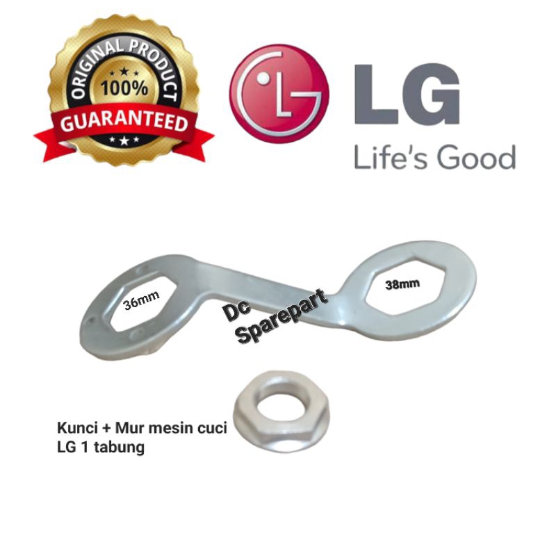 kunci Gearbox + mur gearbox mesin cuci LG Tabung/Top Loading
