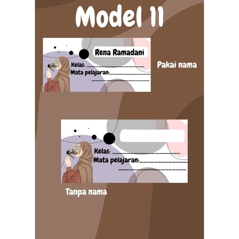 

(isi 24pcs )stiker label nama buku pelajaran Coustume pakai nama/coustum book name