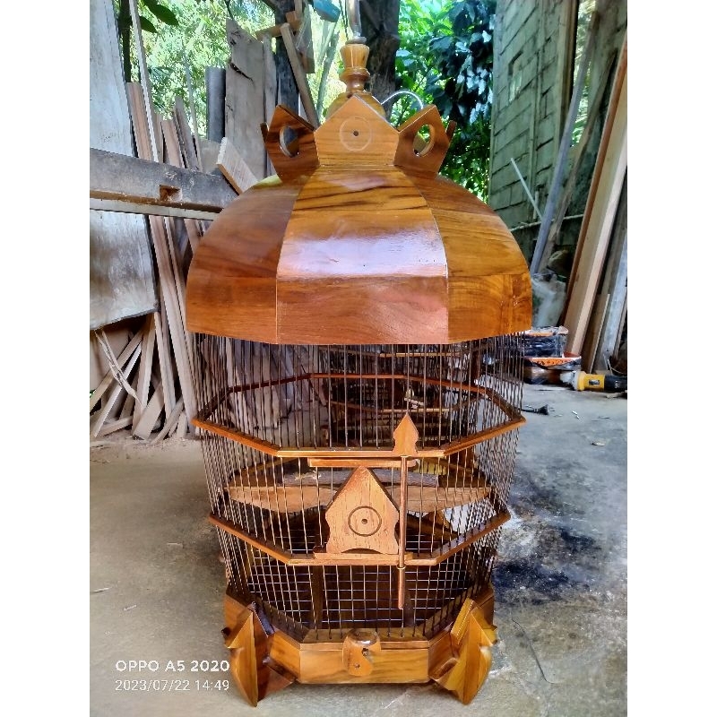 sangkar perkutut kubah jati tpk...diamter 40cm ( jeruji fiber )