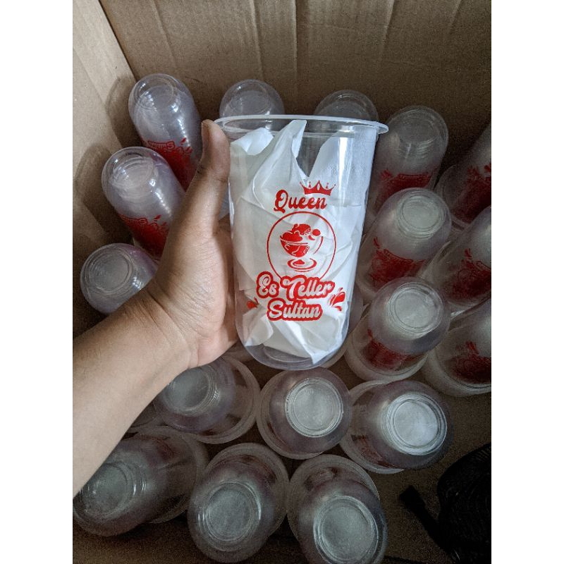 Sablon Cup 18 Oval isi 100 pcs Free Design - Sablon Cup Minuman