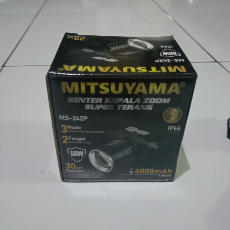 Senter kepala zoom mitsuyama super terang