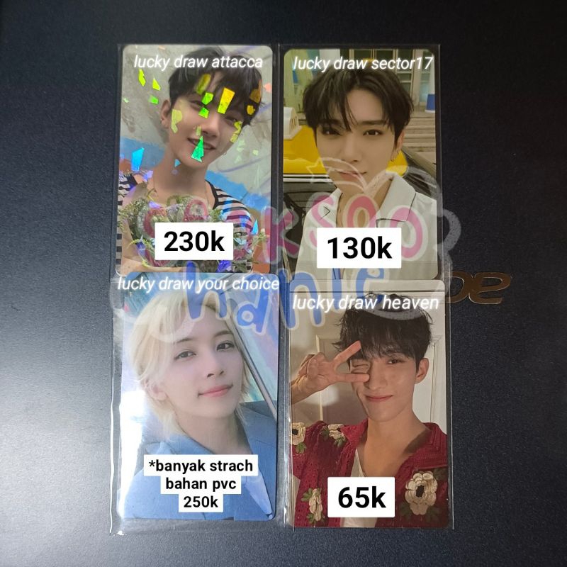 photocard lucky draw seventeen joshua jeonghan dokyeom attacca sector17 your choice heaven ld DK svt