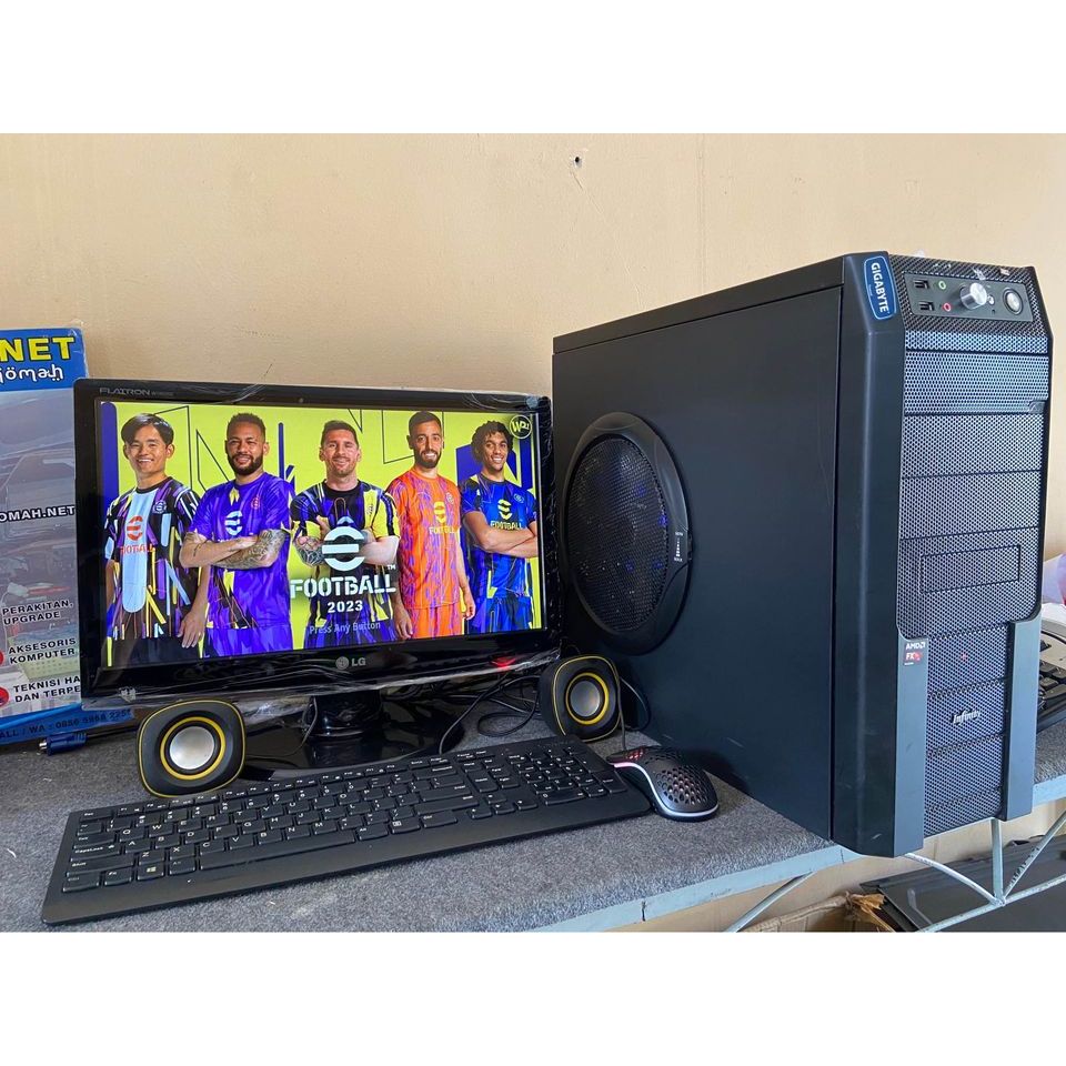 Komputer Fullset Gaming AMD FX 8320 8 CORE RAM 16GB GTX 750 TI SSD HDD CASE GAMING PSU PURE LED 19