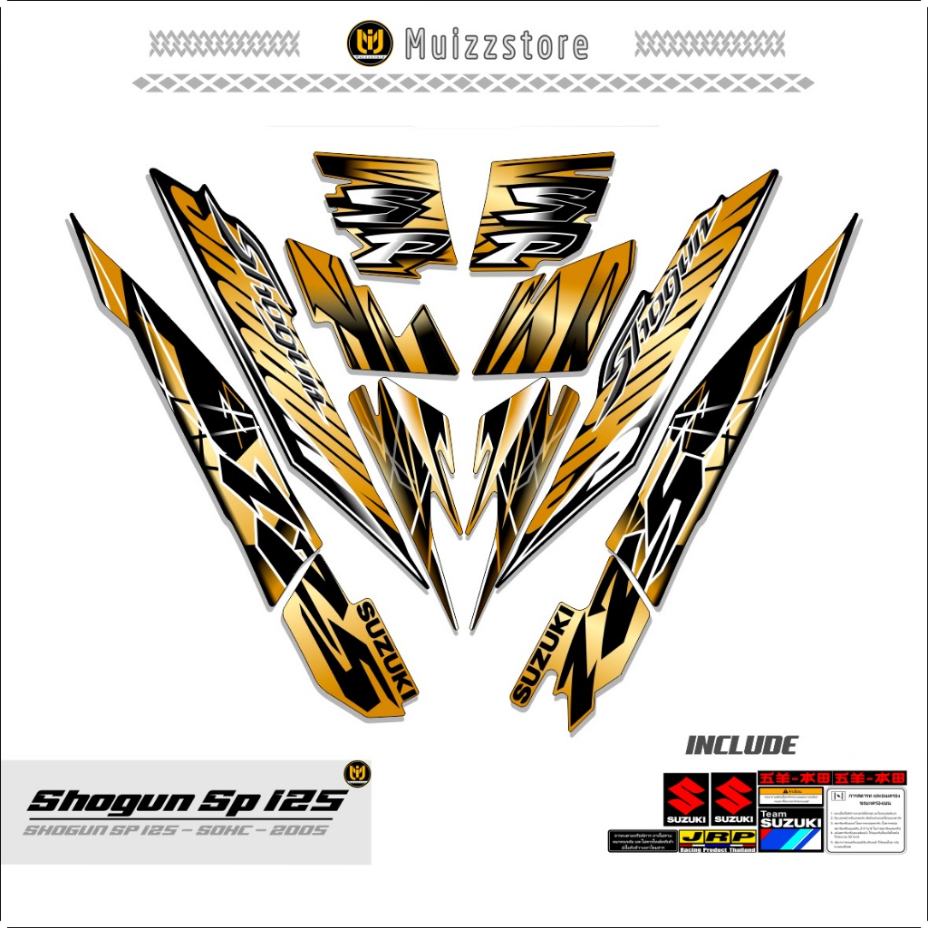 STICKER MOTOR SHOGUN SP125 / MOTIF 1 / SHOGUN 125SP / STRIPPING VARIASI SHOGUN / VIRAL MUIZZSTORES