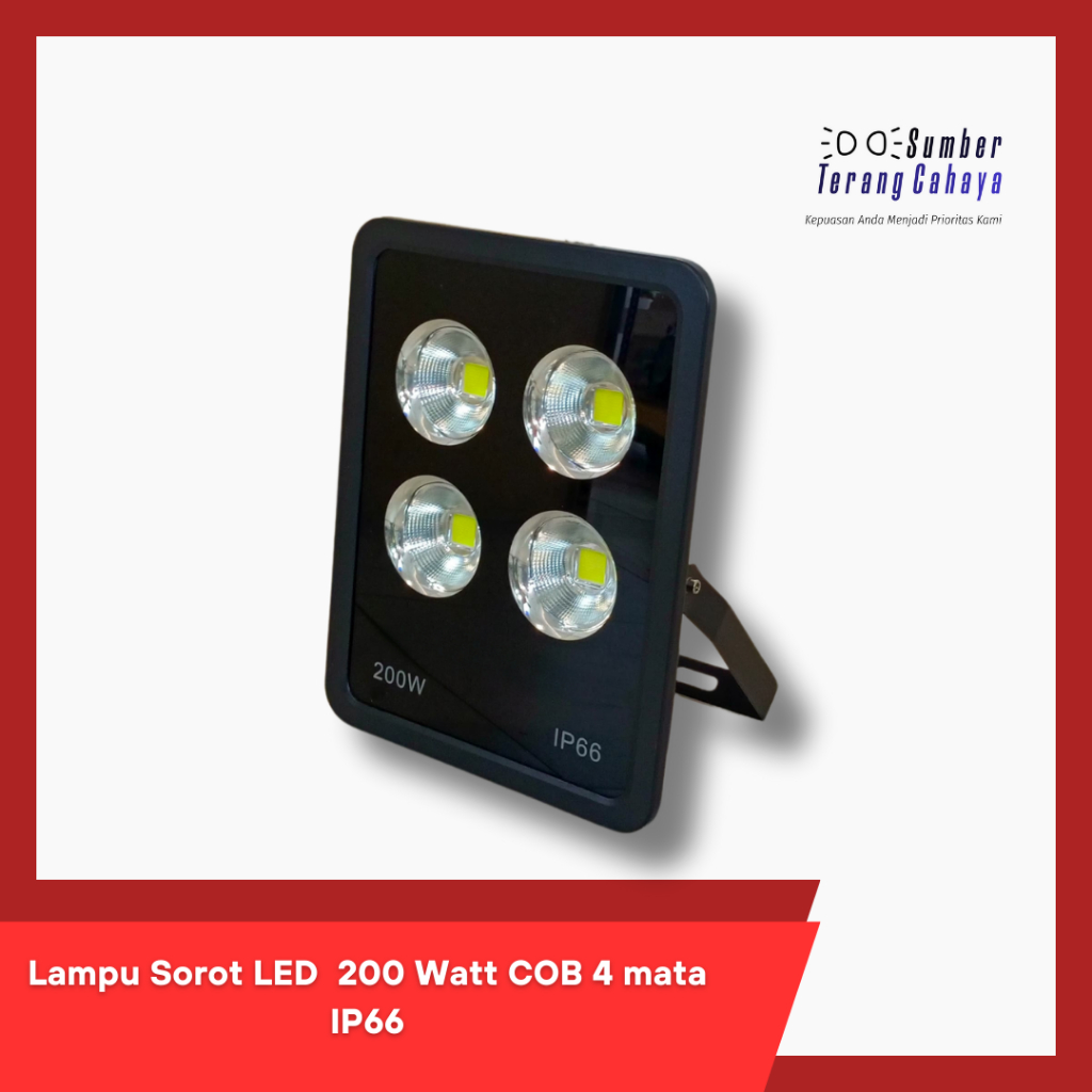Lampu Sorot LED 200 Watt COB 4 mata IP66