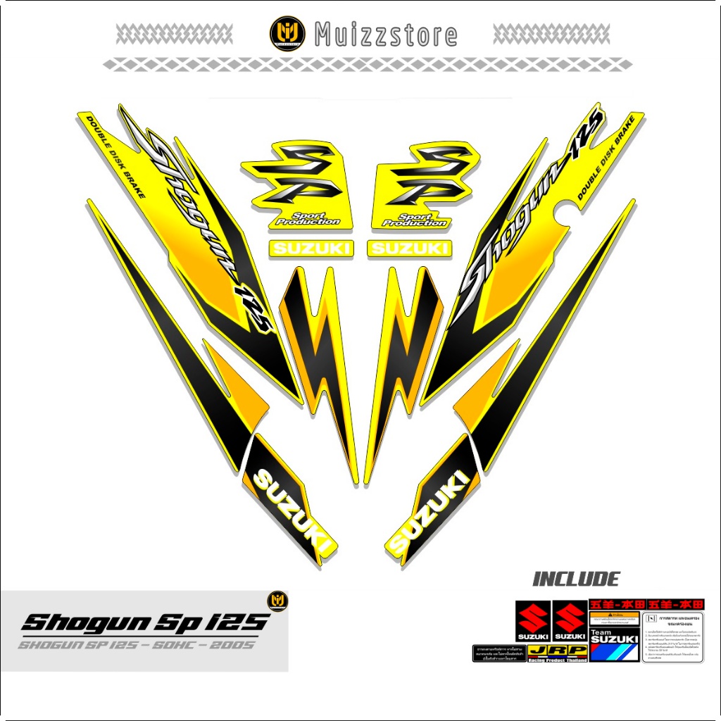 STICKER MOTOR SHOGUN SP125 / MOTIF 14 / SHOGUN 125SP / STRIPPING VARIASI SHOGUN / VIRAL MUIZZSTORES