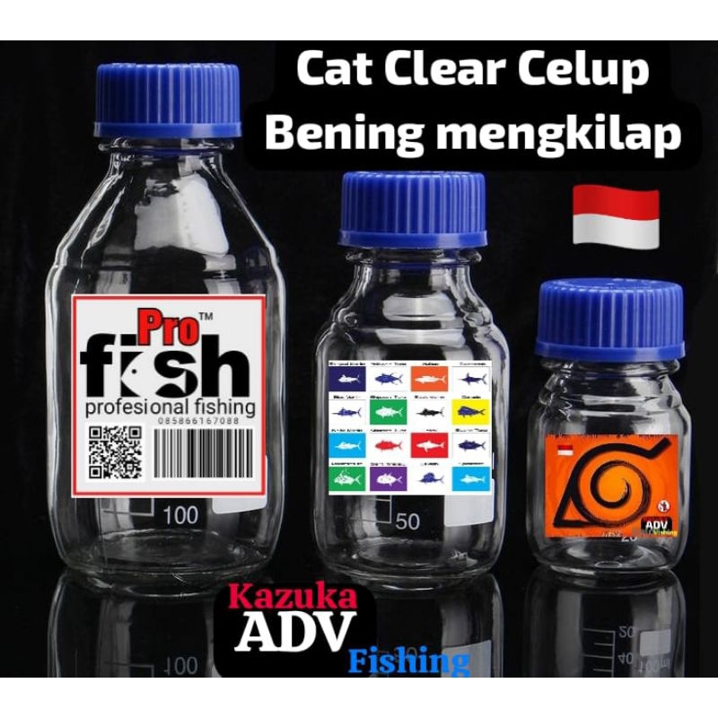 cat pelampung mancing clear bening