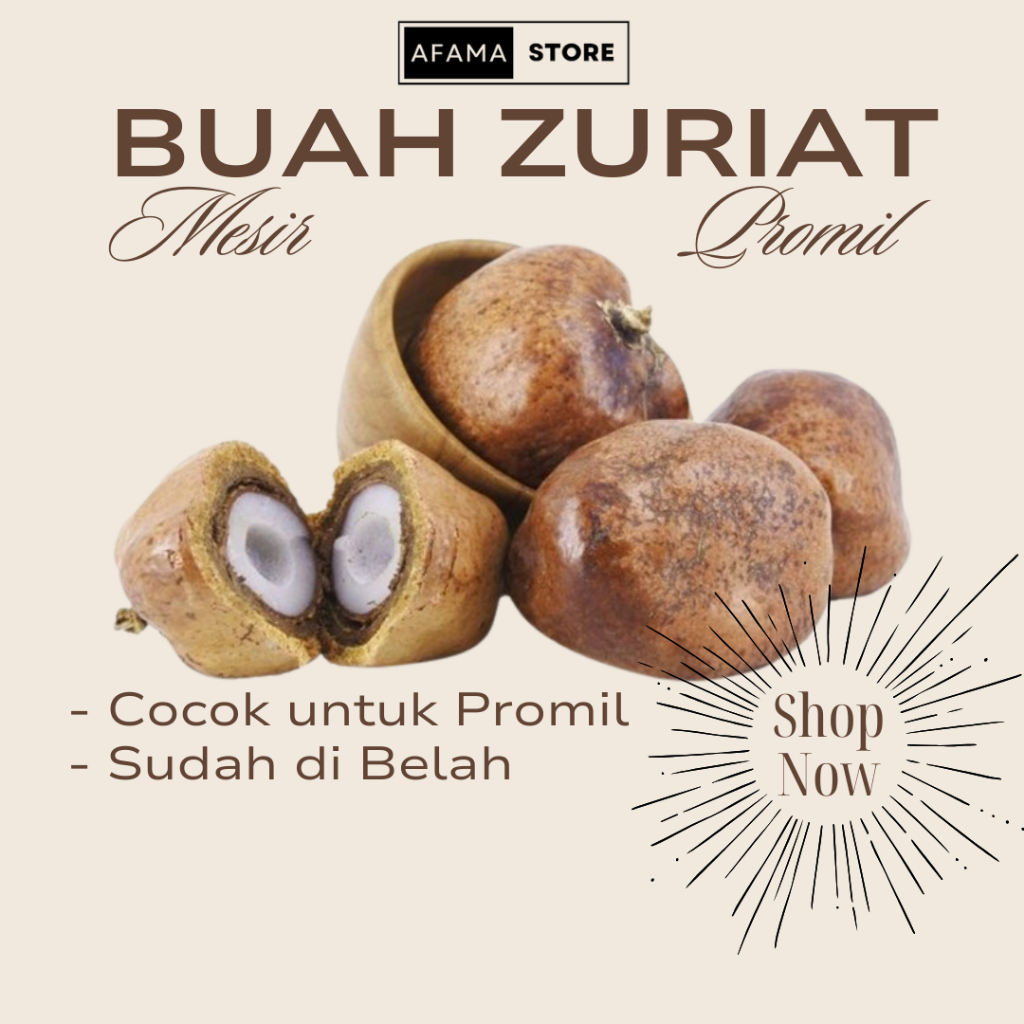 

(ORIGINAL) Buah Zuriat Promil 100% Asli Mesir Zuriat Belah Doum Dzuriat Juriat Zuriyat Mahasin Kupas