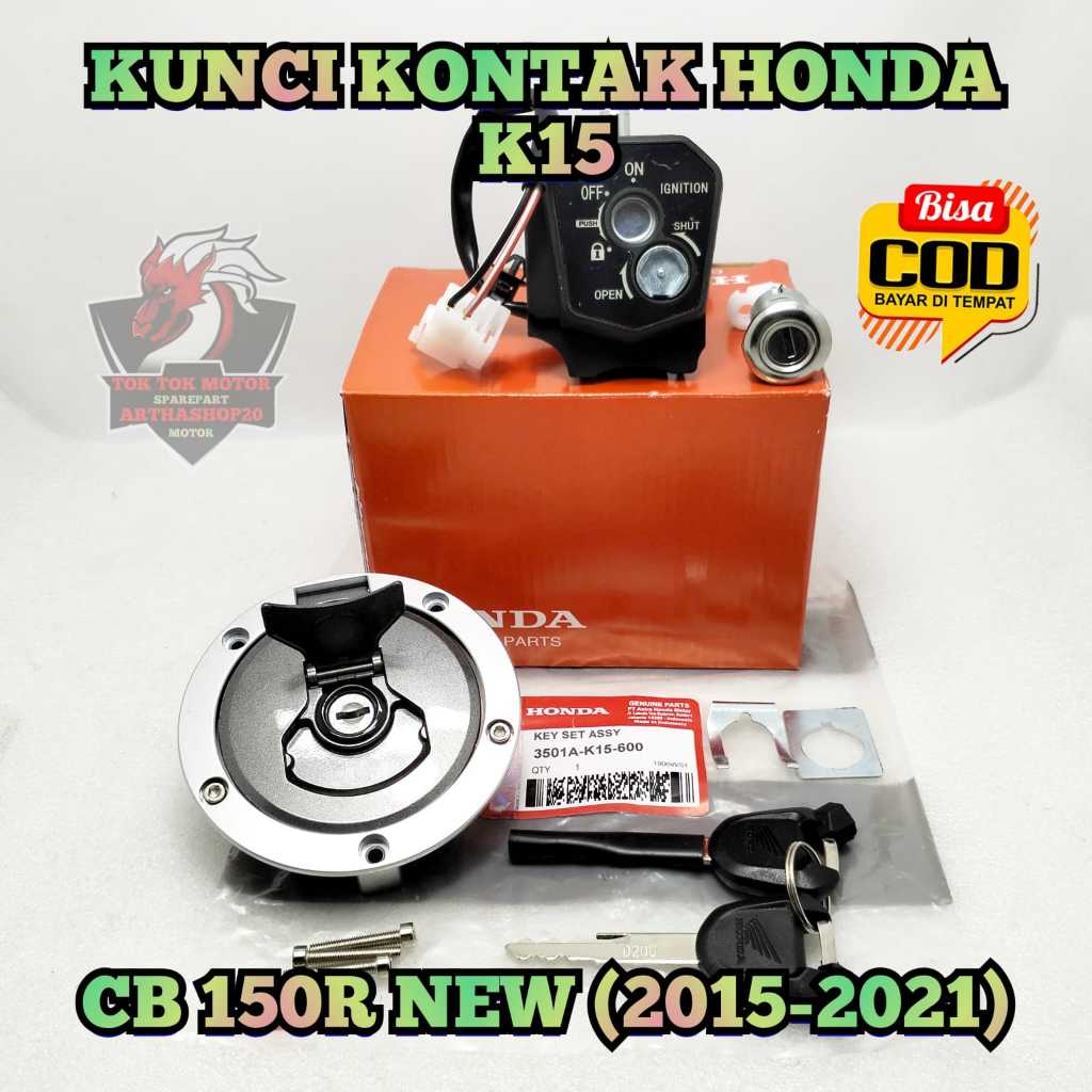 Kunci Kontak Set + Tutup Tangki K15 Asli Original motor Honda CB150R New CB 150R LED Kunci Motor 1 S