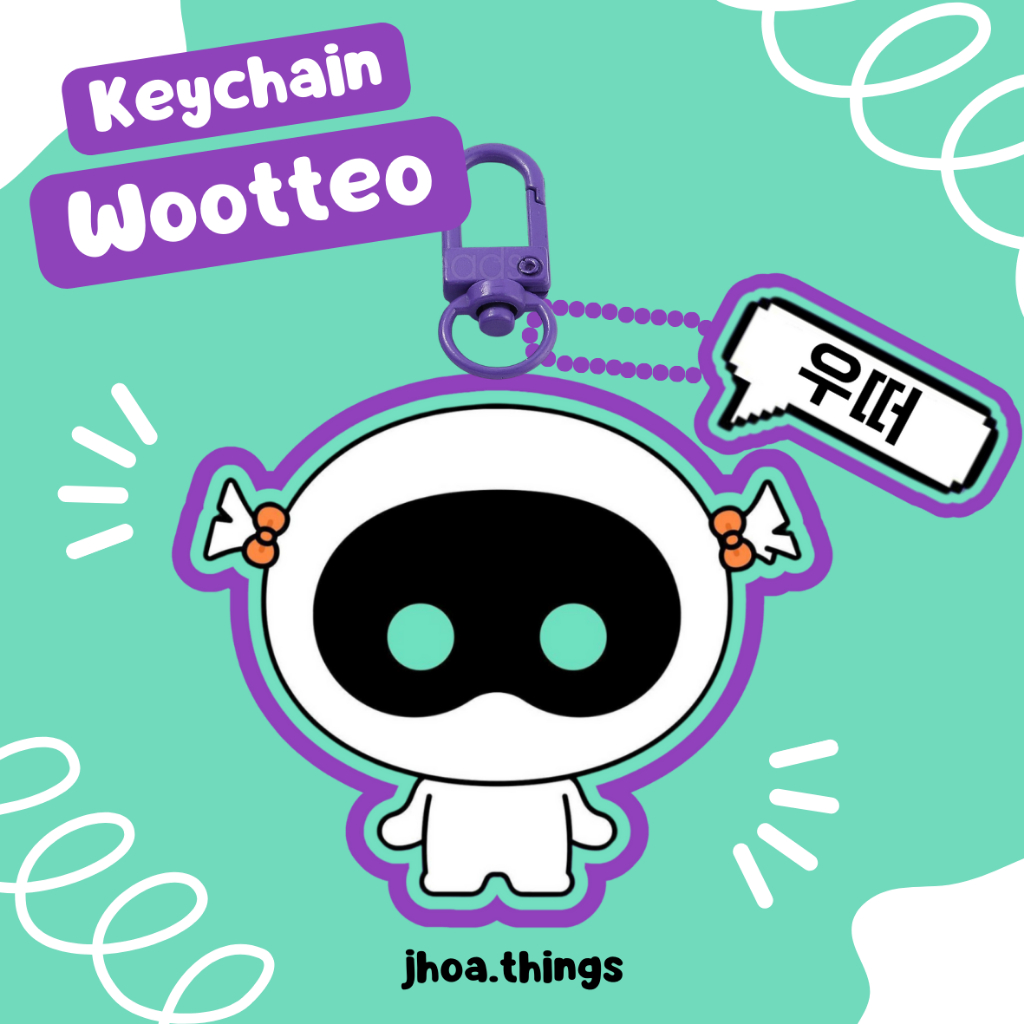 CUTE ACRYLIC KEYCHAIN WOOTTEO THE ASTRONAUT KIM SEOKJIN BTS JIN KEYRING BAG CHARM