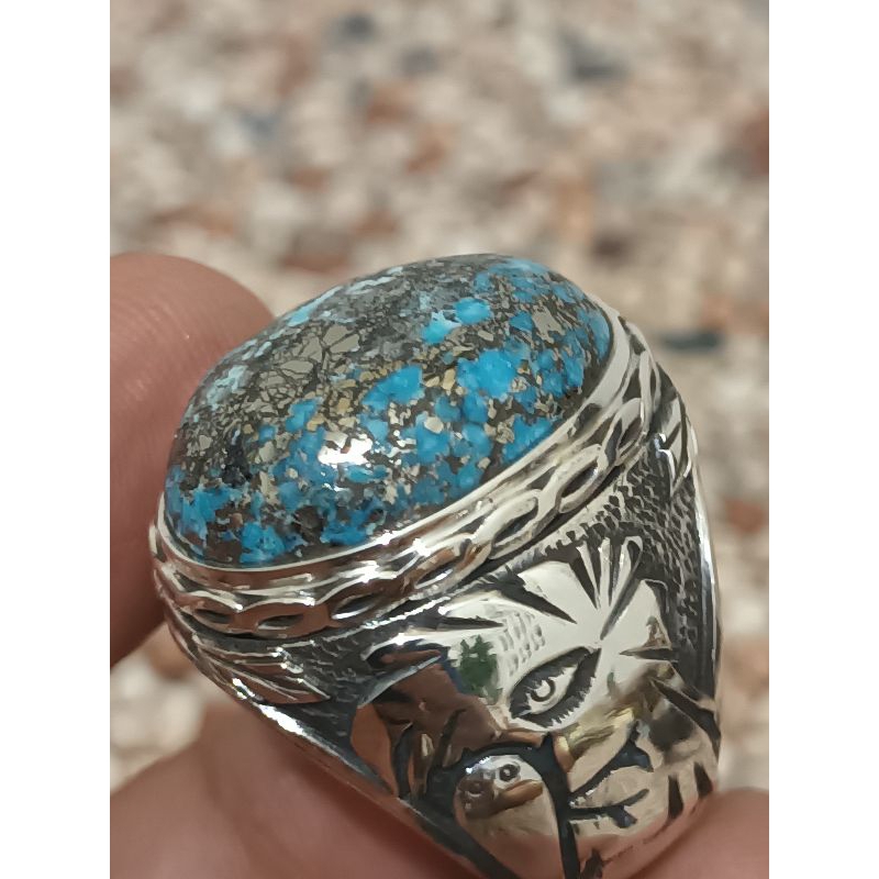 natural pirus persia ring perak handmade