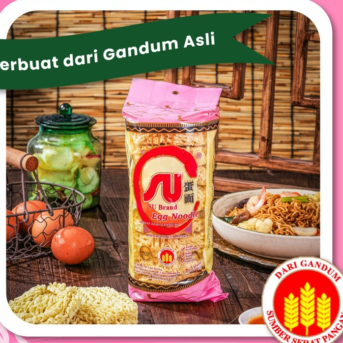 

SU Brand Mie Kering Egg Noodle 450gr (isi 8pc) Mi Telur Kuning Dari Gandum